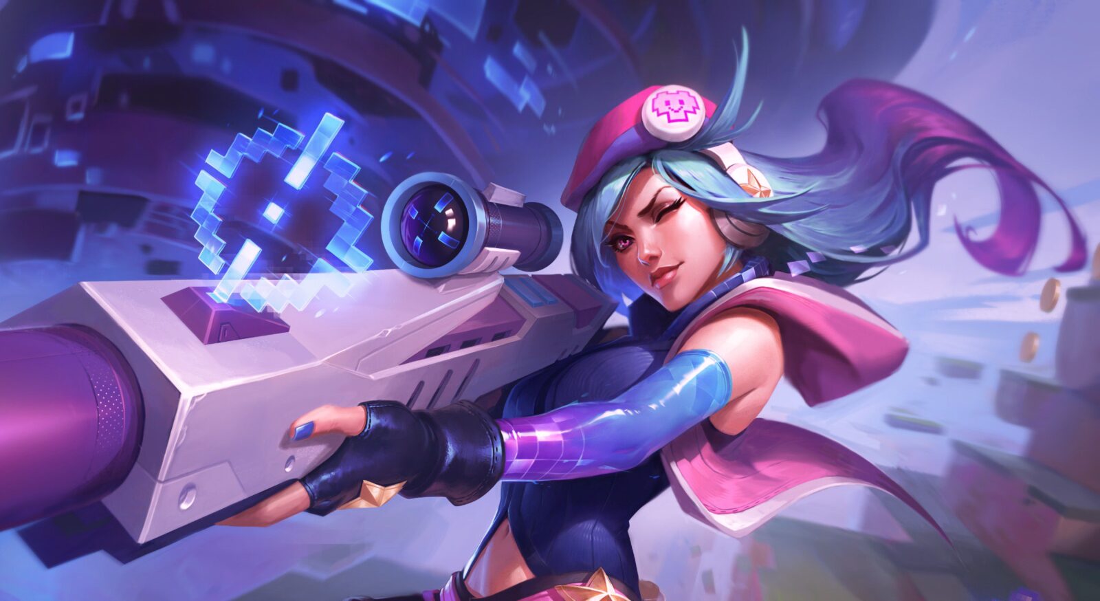 Arcade Caitlyn - Sniper cop - this is how you can describe this skin for Ca...