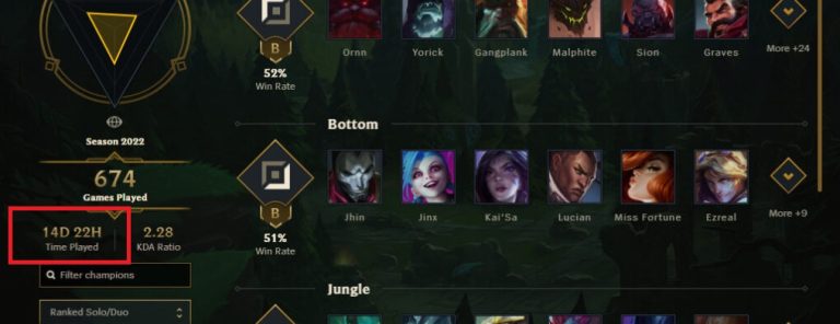 time wasted in lol